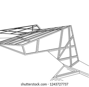 abstract architecture 3d