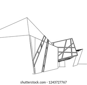 abstract architecture 3d