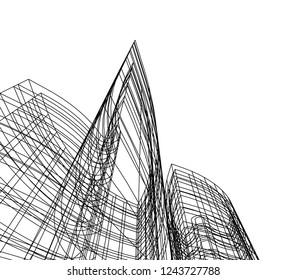 abstract architecture 3d