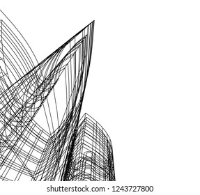 abstract architecture 3d