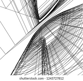 abstract architecture 3d