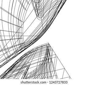 abstract architecture 3d