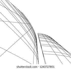 abstract architecture 3d