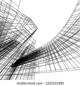 abstract architecture 3d