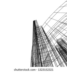 abstract architecture 3d
