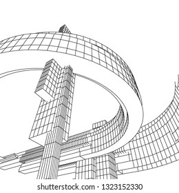 abstract architecture 3d