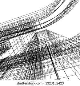 abstract architecture 3d