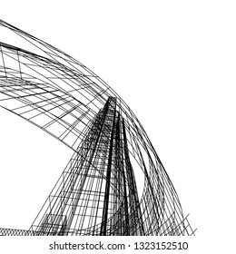 abstract architecture 3d