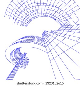 abstract architecture 3d