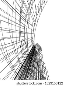 abstract architecture 3d