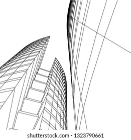 abstract architecture 3d