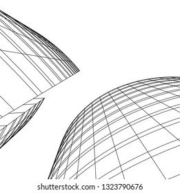abstract architecture 3d