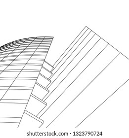 abstract architecture 3d