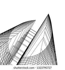 abstract architecture 3d