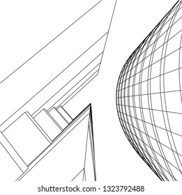 abstract architecture 3d