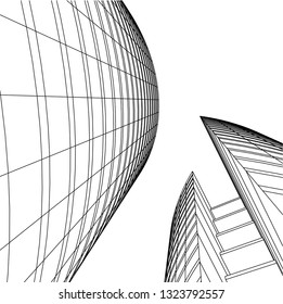 abstract architecture 3d