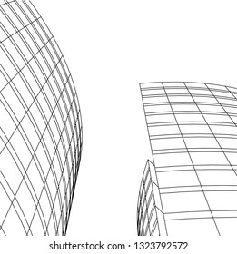 abstract architecture 3d