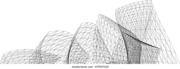 abstract architecture 3d