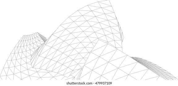 abstract architecture 3d