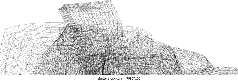 abstract architecture 3d