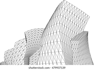 abstract architecture 3d