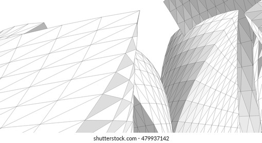 abstract architecture 3d
