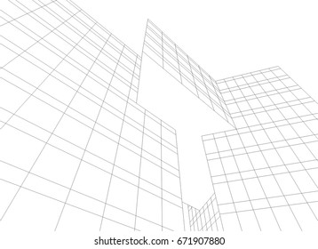 abstract architecture 3d