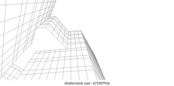abstract architecture 3d