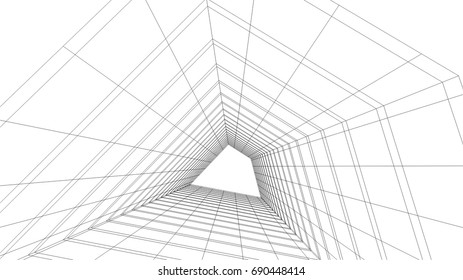 abstract architecture 3d