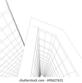 abstract architecture 3d
