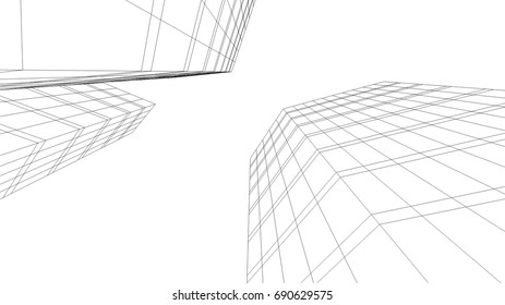 abstract architecture 3d