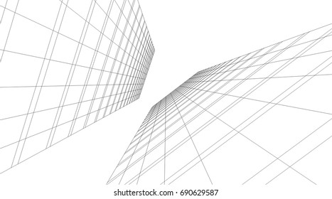 abstract architecture 3d