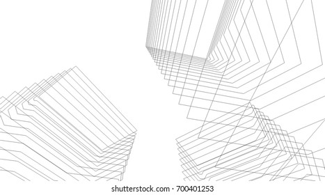 abstract architecture 3d