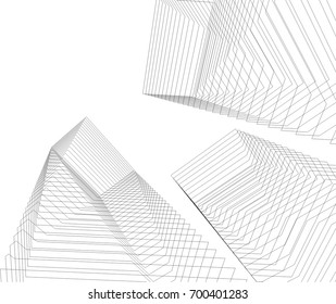 abstract architecture 3d