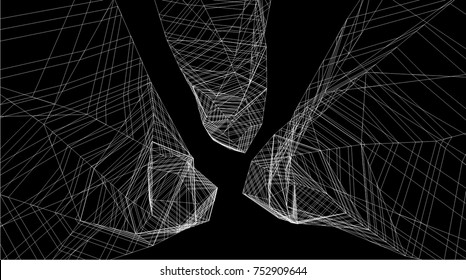 abstract architecture 3d