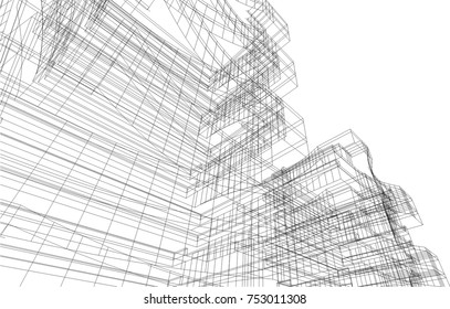 abstract architecture 3d