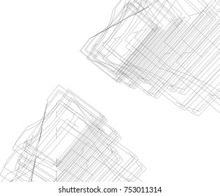 abstract architecture 3d