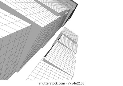 abstract architecture 3d