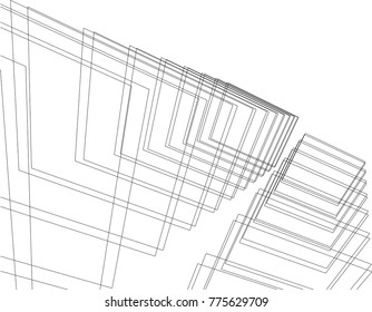 abstract architecture 3d