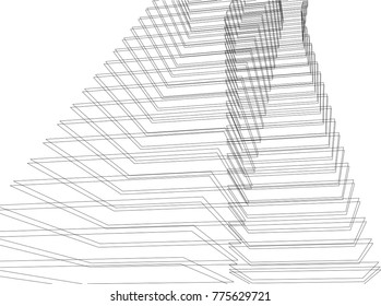 abstract architecture 3d