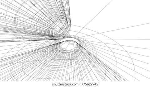abstract architecture 3d