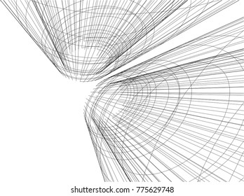 abstract architecture 3d