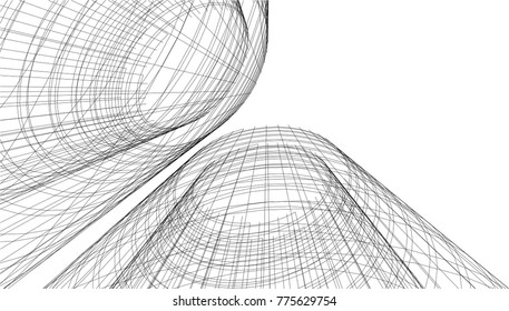 abstract architecture 3d
