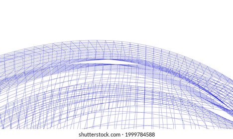 abstract architecture 3d arch digital background