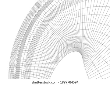 arquitectura abstracta de fondo digital 3d arco