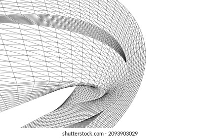 abstract architecture 3d background vector illustration