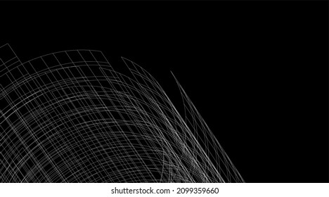 Abstract architecture 3d background vector drawing