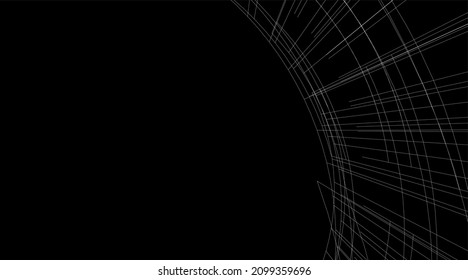 Abstract architecture 3d background vector drawing