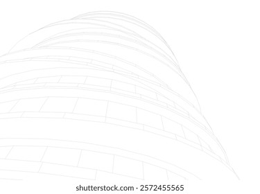 abstract architecture 3d background vector illustration