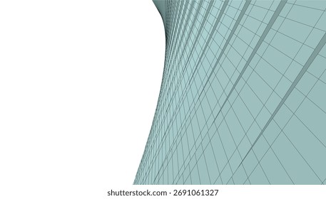 Abstract architecture 3d background vector illustration
